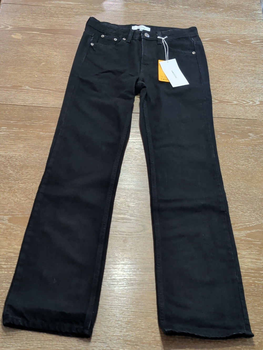 H&M Black Wide-Leg Flare Jeans